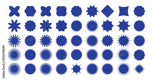 Sale stickers collection , price tags, starbursts, label, quality marks, sunbursts, retro stars, starburst speech bubbles, and attention grabbing designs, flat icon set
