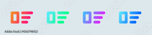 Sort line icon in gradient colors. Filter signs vector illustration.