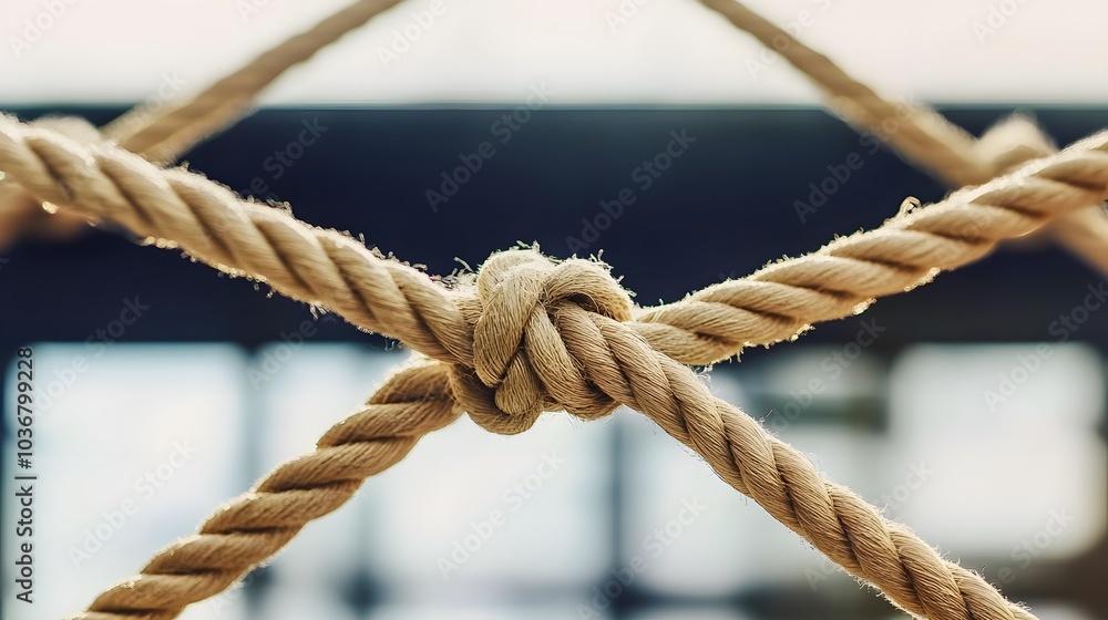 Complex web of interconnected ropes symbolizing intricate business relationships and antitrust challenges, with a focused foreground rope representing the effort to break monopolies. Complex web of interconnected ropes symbolizing intricate business relationships and antitrust challenges, with a focused foreground rope representing the effort to break monopolies.