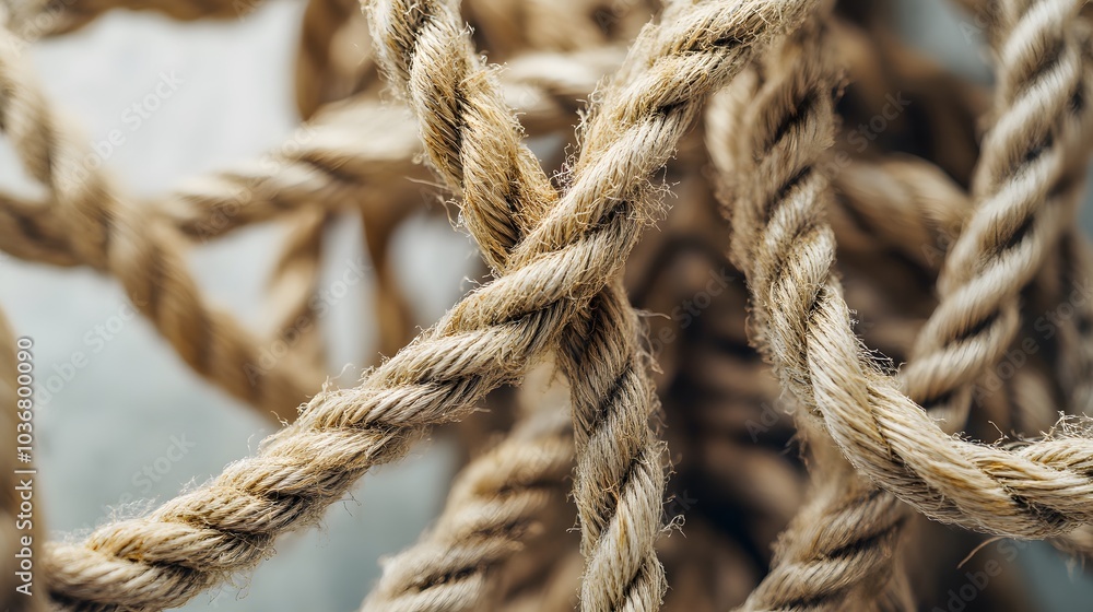 Complex web of interconnected ropes symbolizing intricate business relationships and antitrust challenges, with a focused foreground rope representing the effort to break monopolies. Complex web of interconnected ropes symbolizing intricate business relationships and antitrust challenges, with a focused foreground rope representing the effort to break monopolies.