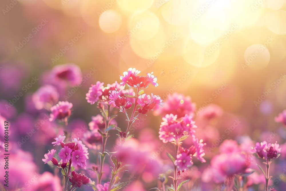 Naklejka premium flower, nature, purple, spring, garden, plant, flowers, pink, flora, summer, bloom, blossom, beauty, macro, blooming, violet, closeup, close-up, beautiful, wild, leaf, petal, outdoors, herb, bee