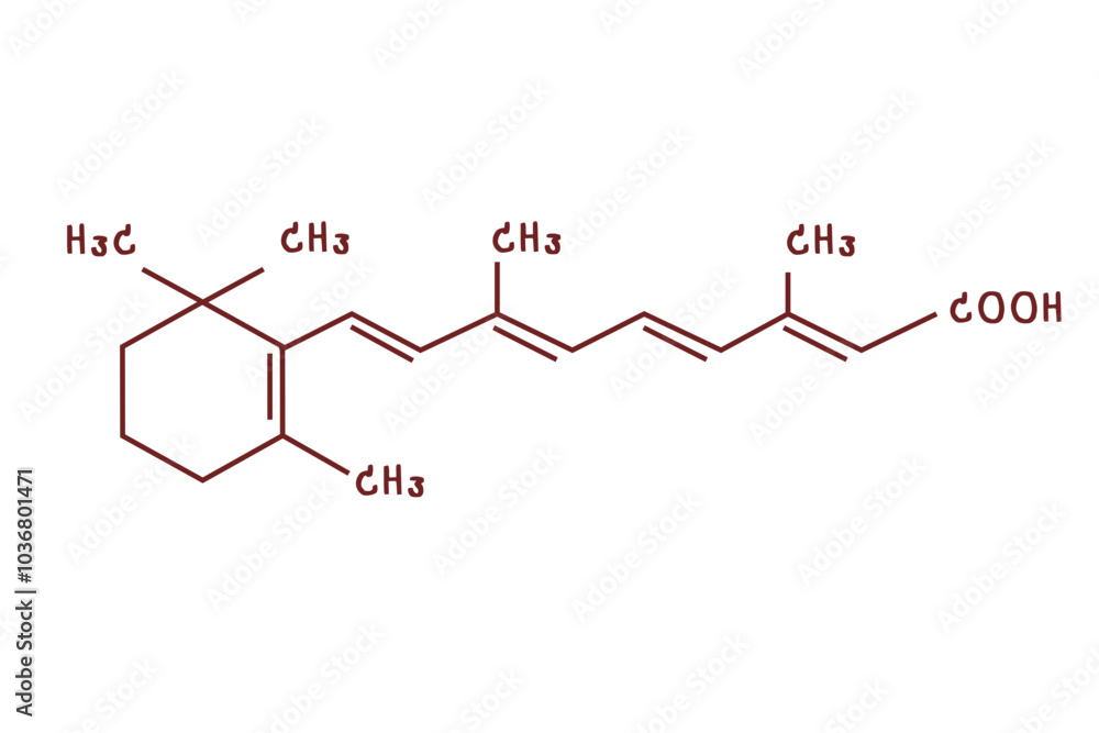 chemical structure of Retonic acid illustration chemical structure of Retonic acid illustration