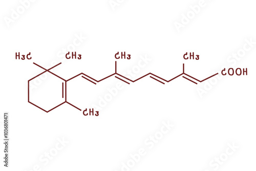 chemical structure of Retonic acid illustration