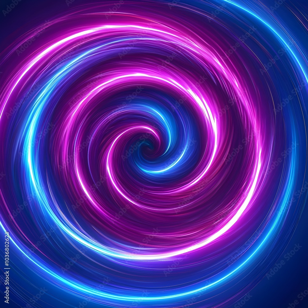 Mesmerizing Neon Vortex Abstract Background with Glowing Pink and Blue Swirls Mesmerizing Neon Vortex Abstract Background with Glowing Pink and Blue Swirls