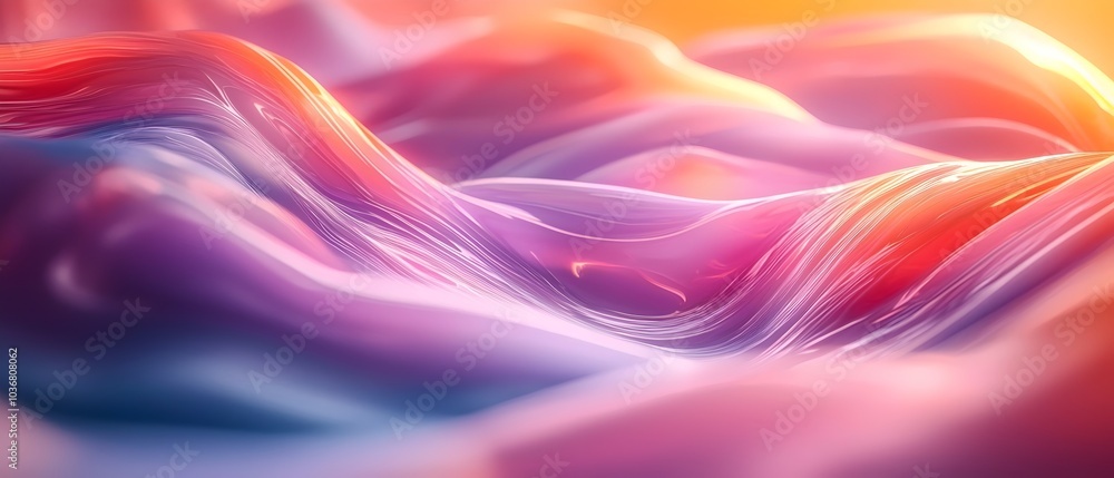 A mesmerizing abstract wave formation featuring fluid shapes in vibrant pink and purple hues, illuminated by warm, inviting light, creating a dreamlike atmosphere. A mesmerizing abstract wave formation featuring fluid shapes in vibrant pink and purple hues, illuminated by warm, inviting light, creating a dreamlike atmosphere.