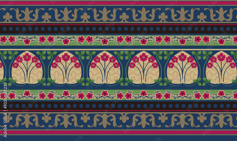 seamless beautiful wallpaper cards border design floral leaf vintage ornament Victorian geometric ethnic print paisley pattern