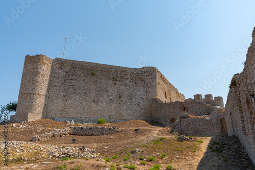 Obraz na płótnie Chlemoutsi (Clermont) castle in Kyllini town, Peloponnese, Greece w salonie