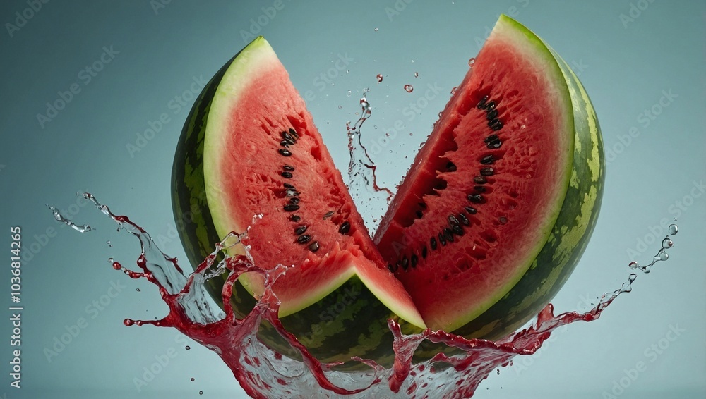water melon with leaves