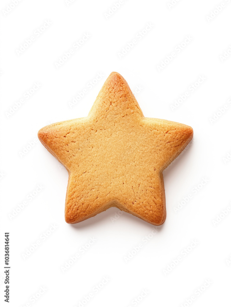 Golden brown star shaped cookies are displayed on a white background, perfect for Christmas or holiday celebrations. Golden brown star shaped cookies are displayed on a white background, perfect for Christmas or holiday celebrations.