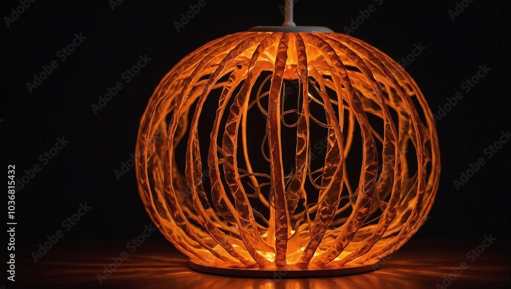 A glowing orange with its peel spiraling away