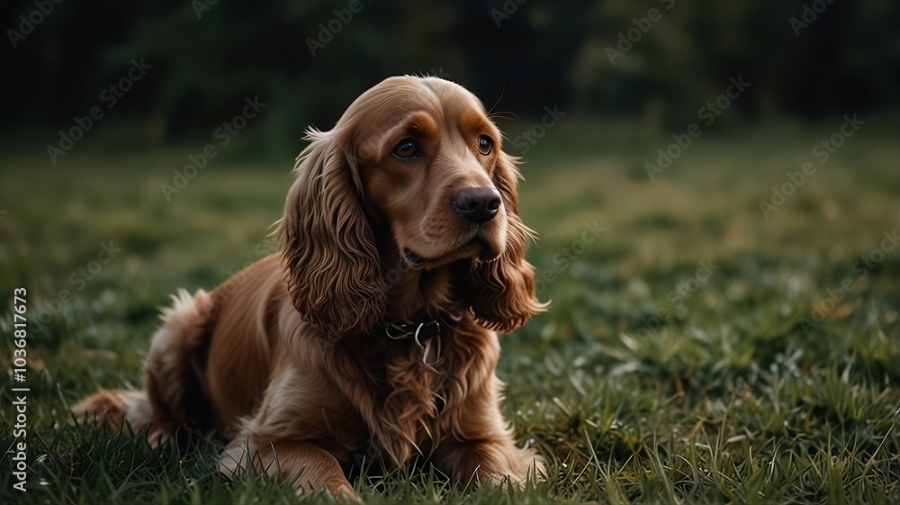 Cocker spaniel dog, Close-up portrait photography of Dog, Portrait of a little pet Cocker spaniel dog, Close-up portrait photography of Dog, Portrait of a little pet
