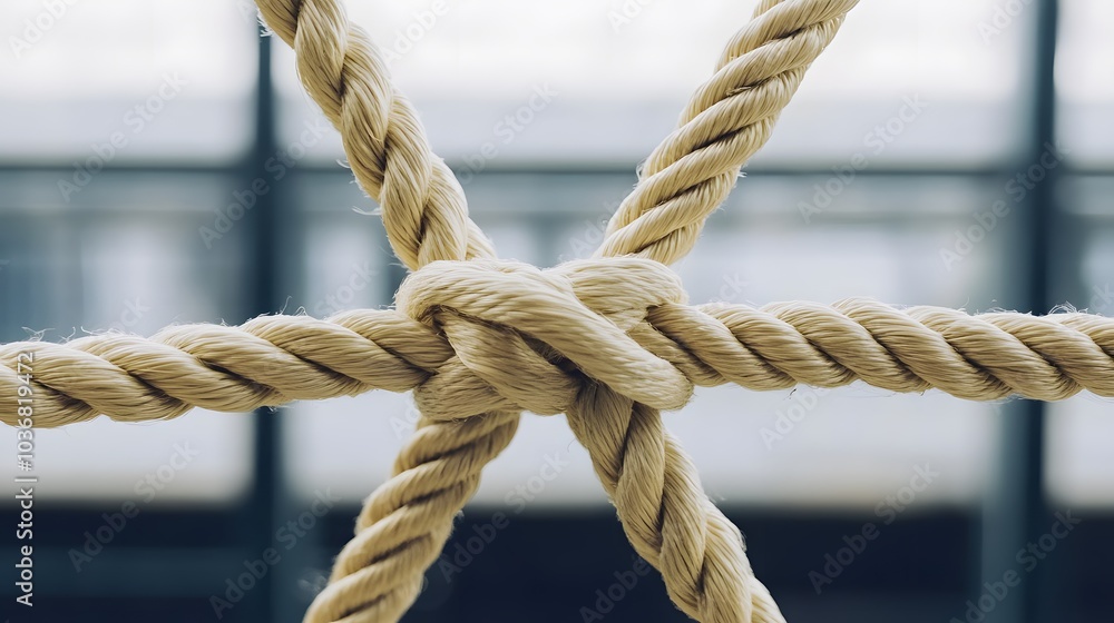 Complex web of interconnected ropes symbolizing intricate business relationships and antitrust challenges, with a focused foreground rope representing the effort to break monopolies. Complex web of interconnected ropes symbolizing intricate business relationships and antitrust challenges, with a focused foreground rope representing the effort to break monopolies.