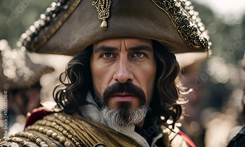 Portrait of a Spanish conquistador. photo