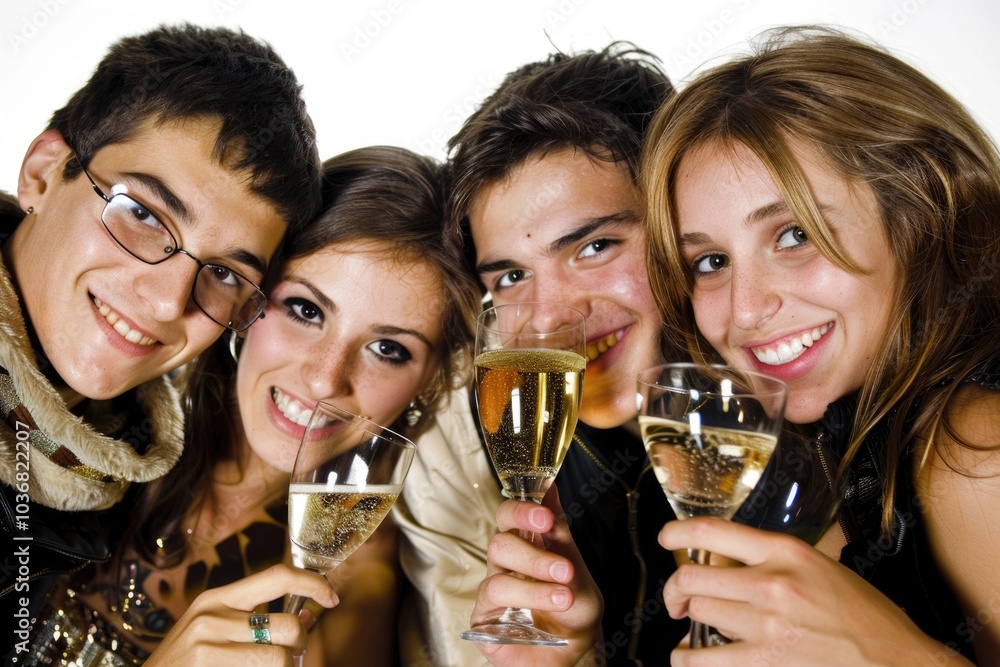 Group of friends enjoying wine together, perfect for social media or event promotions