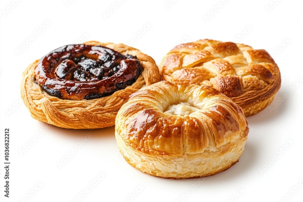 A selection of sweet treats on a clean background A selection of sweet treats on a clean background