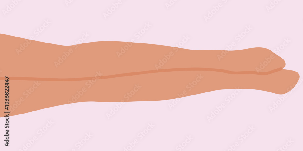 Flat vector illustration of legs lying on the floor near each other. Flat vector illustration of legs lying on the floor near each other.