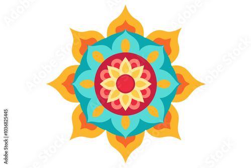 Modern Traditional Mandala | isolated vector illustration on white background