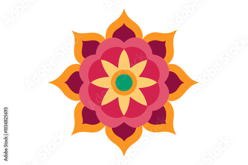 Modern Traditional Mandala | isolated vector illustration on white background