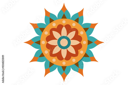 Modern Traditional Mandala | isolated vector illustration on white background