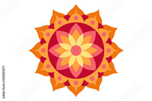 Modern Traditional Mandala | isolated vector illustration on white background