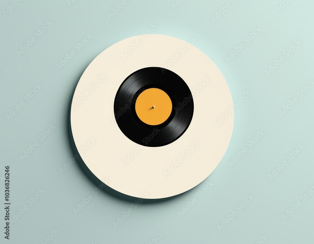 Retro vinyl record mockup designed for music artists Retro vinyl record mockup designed for music artists
