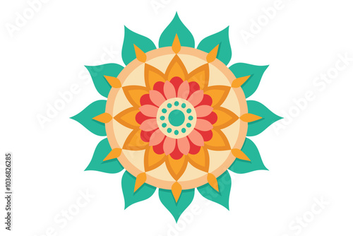 Modern Traditional Mandala | isolated vector illustration on white background