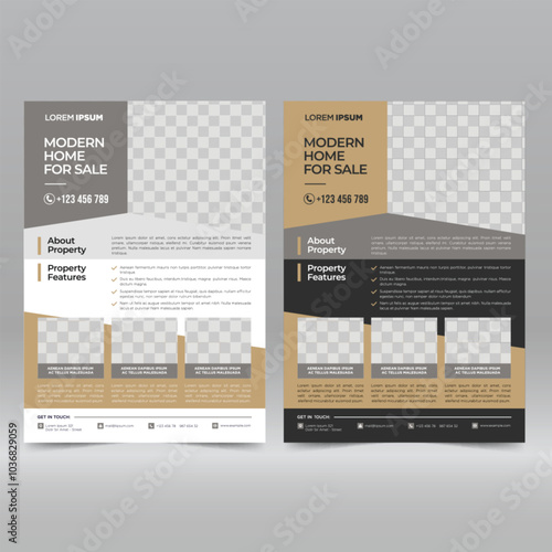 Real estate flyer design template	
