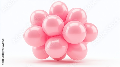 A visually appealing cluster of pink balloons for celebrations