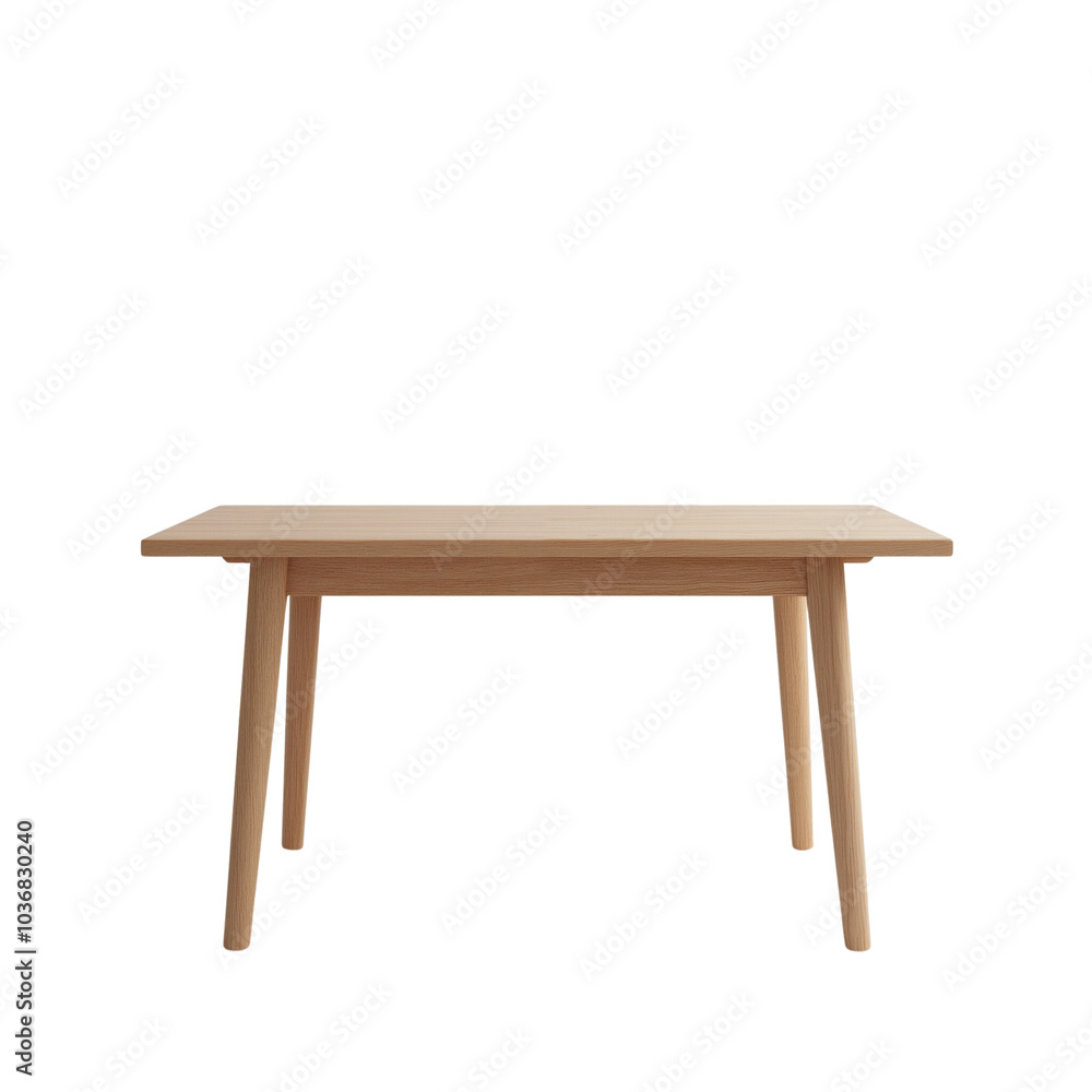 Fototapeta premium Simple Wooden Table with Clean Design and Sturdy Legs
