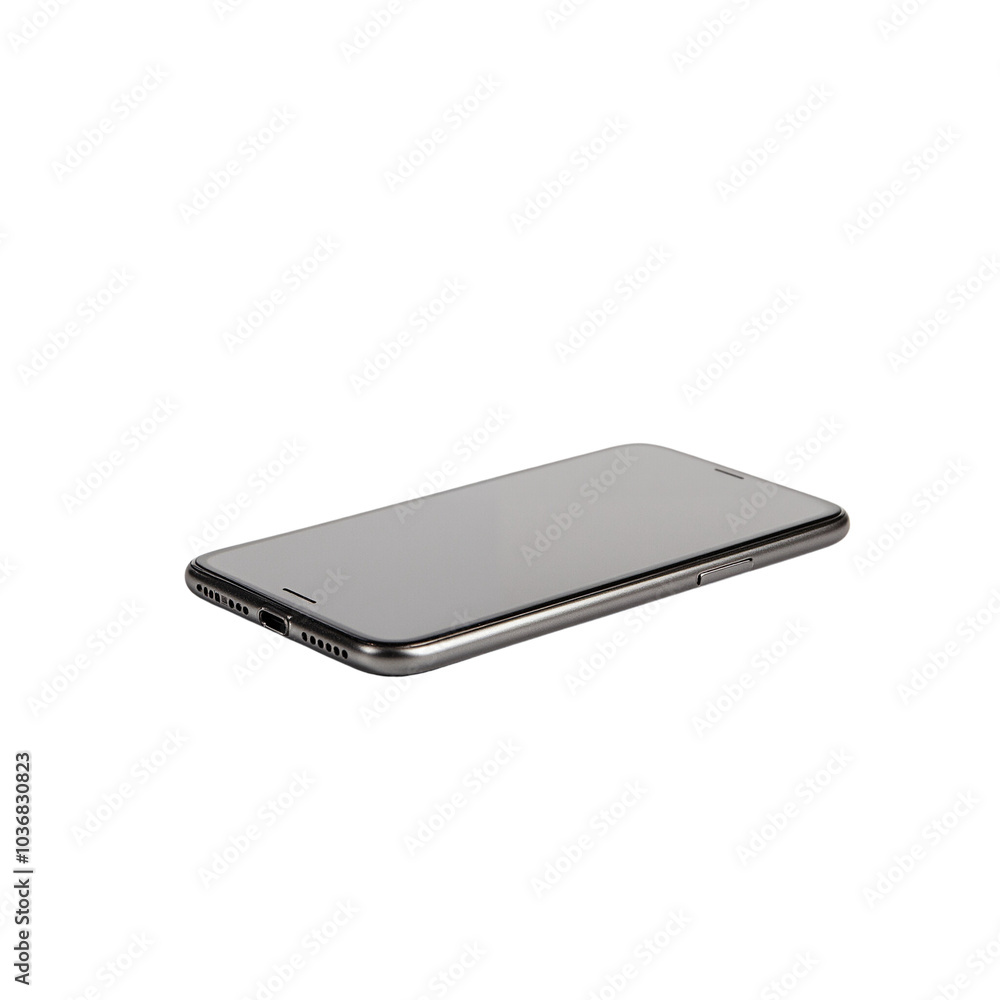 Sleek Mobile Phone Positioned on a Minimalist Surface.