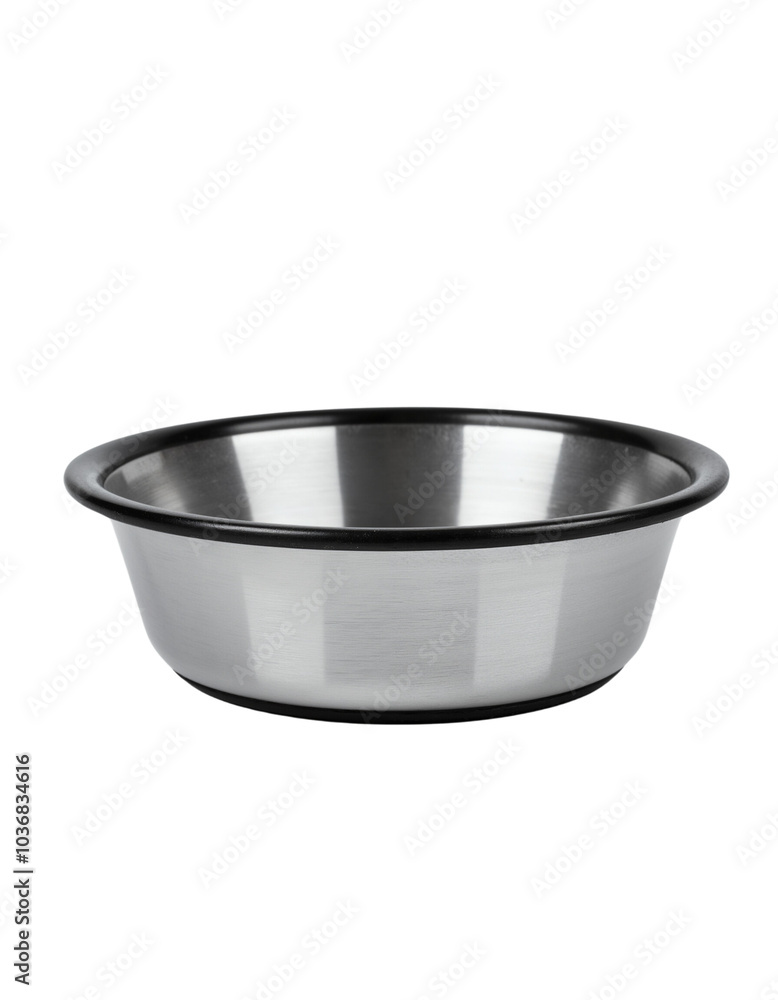 Stainless Steel Bowl with Black Rim for Kitchen Use and Serving. Stainless Steel Bowl with Black Rim for Kitchen Use and Serving.