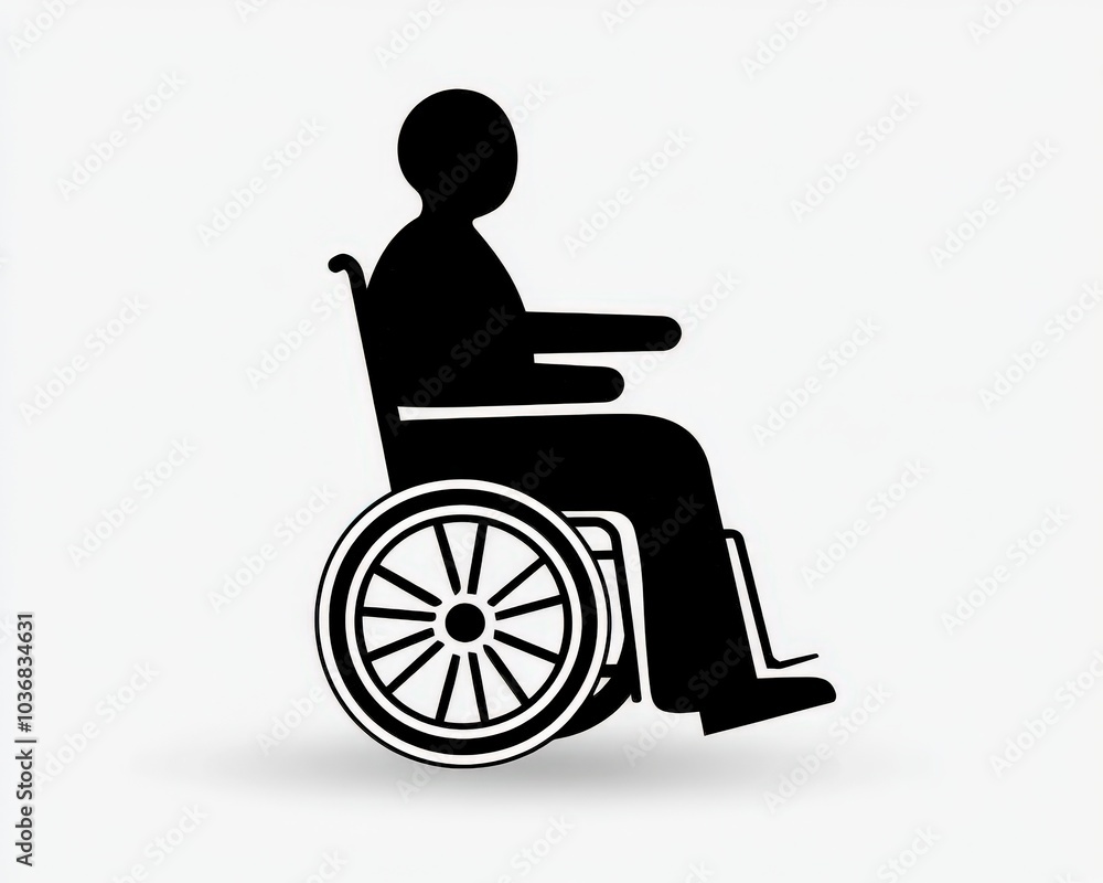 Wheelchair Symbol. Accessibility and Care Concept Design for Disabled Individuals Wheelchair Symbol. Accessibility and Care Concept Design for Disabled Individuals