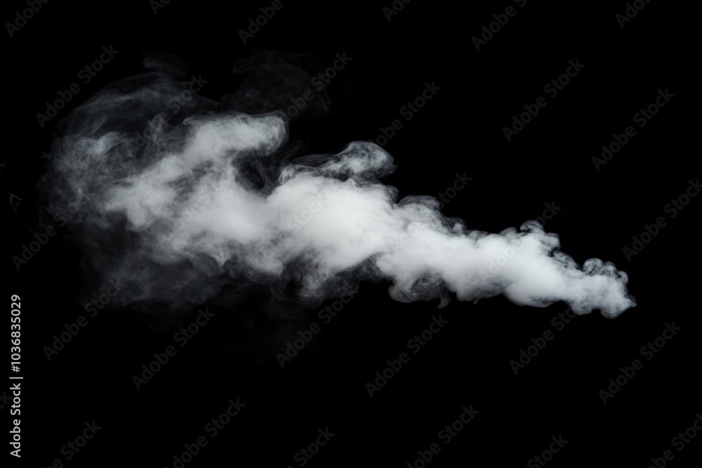A close-up view of smoke emerging from a pipe, suitable for use in illustrations or graphic designs A close-up view of smoke emerging from a pipe, suitable for use in illustrations or graphic designs