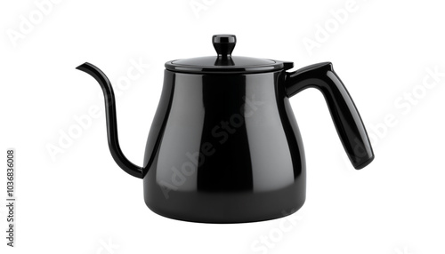 Stylish Black Kettle with Long Spout and Elegant Handle Design