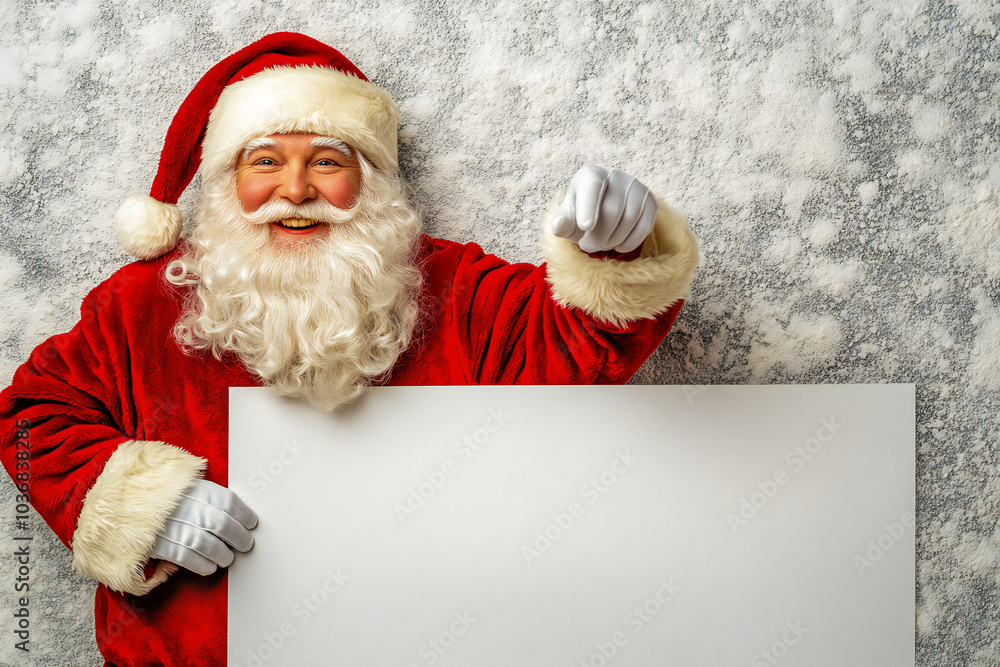 santa claus with blank sign santa claus with blank sign