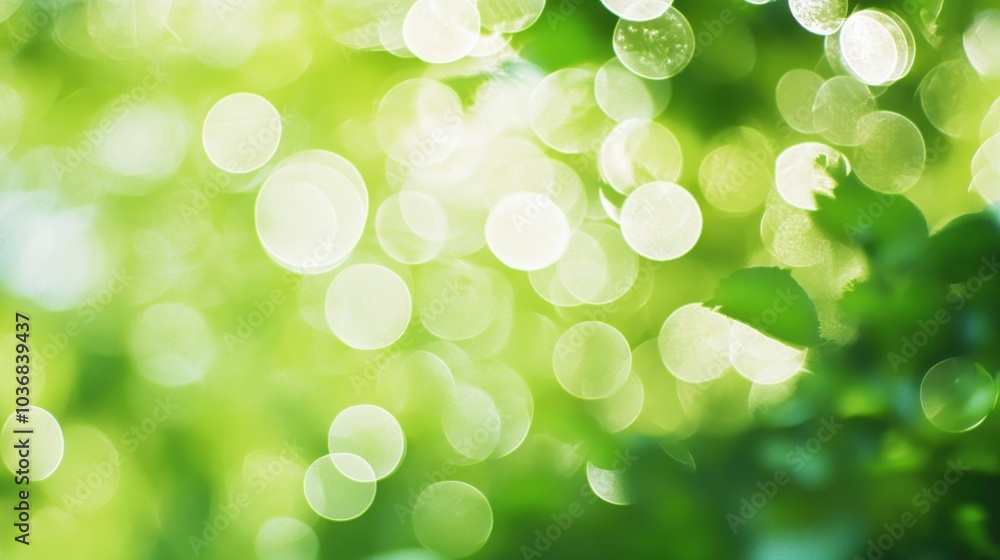 Soft Green Bokeh Background with Natural Light Effects Soft Green Bokeh Background with Natural Light Effects