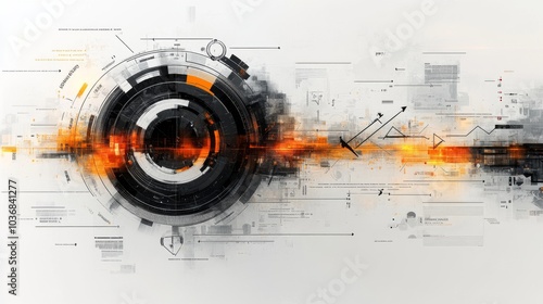 Elegant stock illustration on Working Capital Management Cycle in CharcoalAmberIvory palette