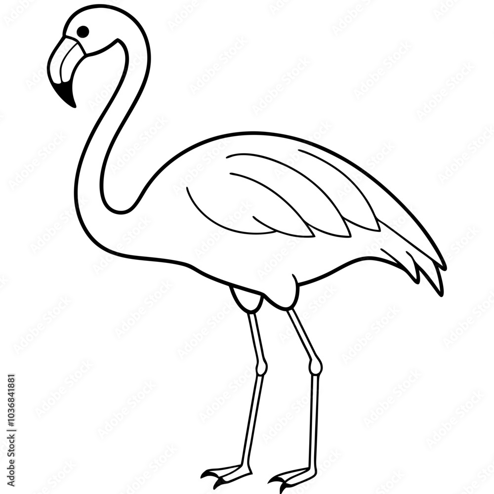Naklejka premium Flamingo