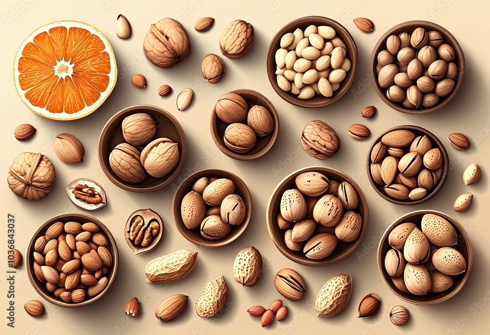 nuts vector nuts vector
