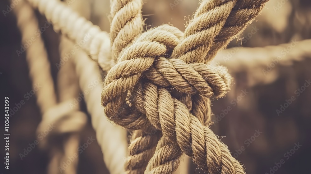Complex web of interconnected ropes symbolizing intricate business relationships and antitrust challenges, with a focused foreground rope representing the effort to break monopolies. Complex web of interconnected ropes symbolizing intricate business relationships and antitrust challenges, with a focused foreground rope representing the effort to break monopolies.