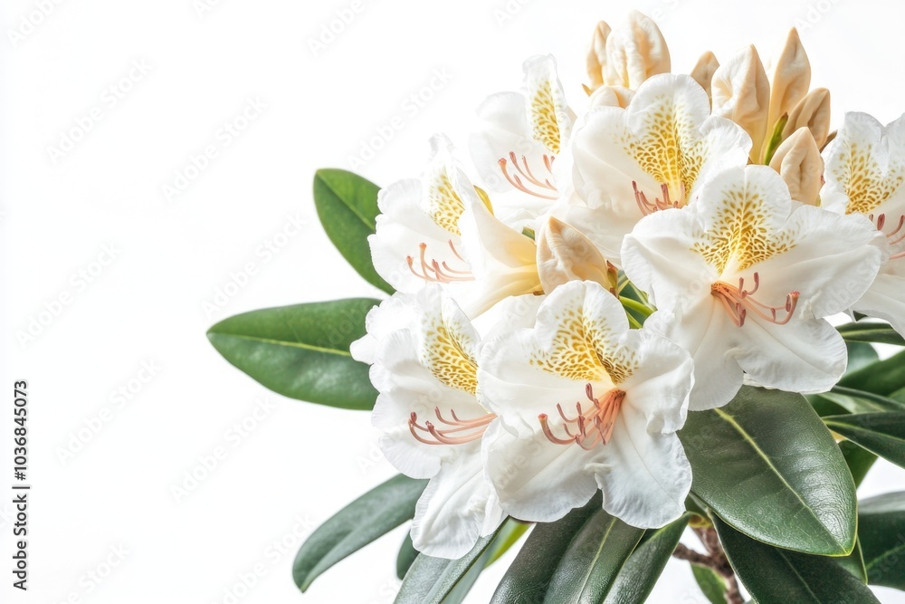 Obraz premium A cluster of pure white blooms in focus