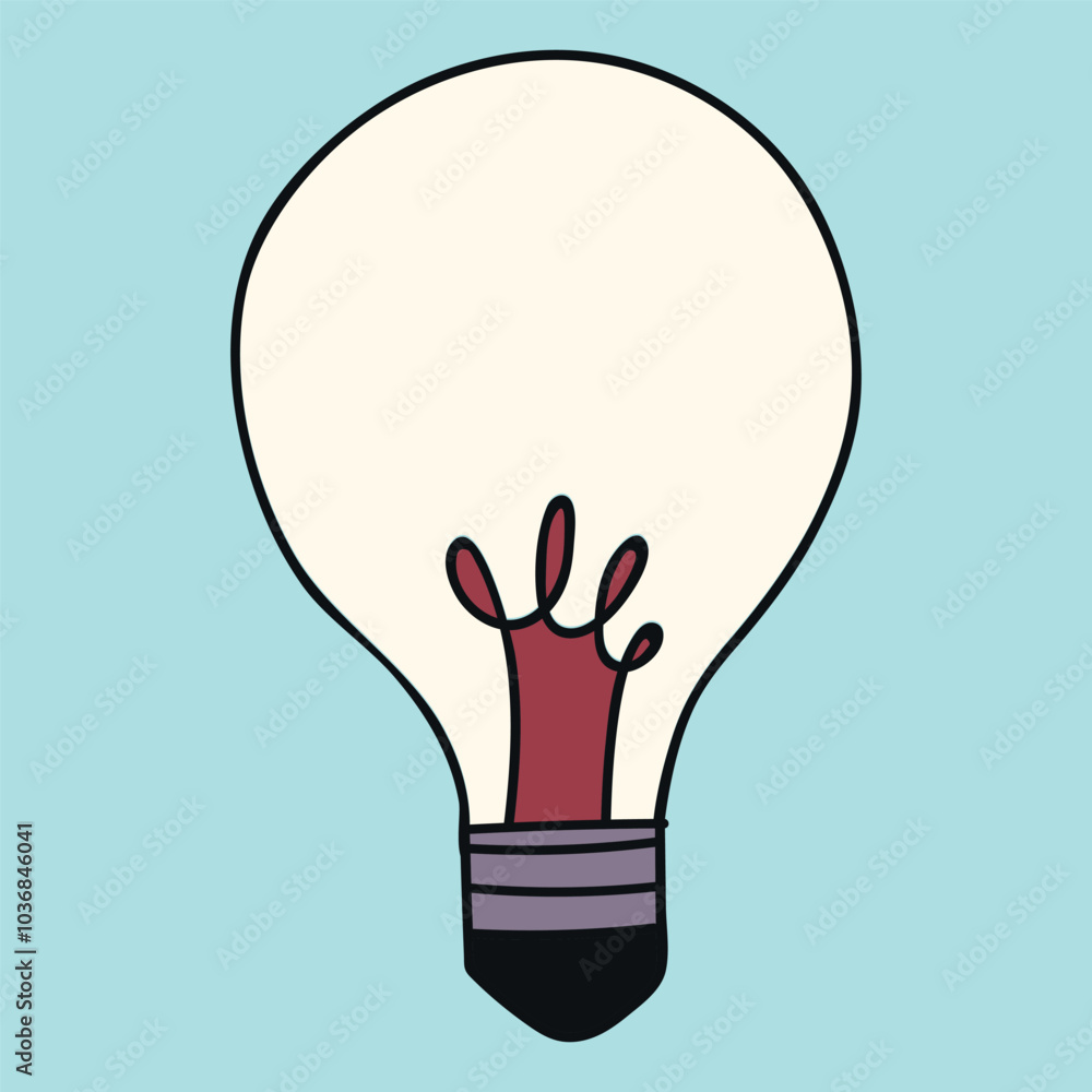Lamp hand-drawn vector on a solid background Lamp hand-drawn vector on a solid background