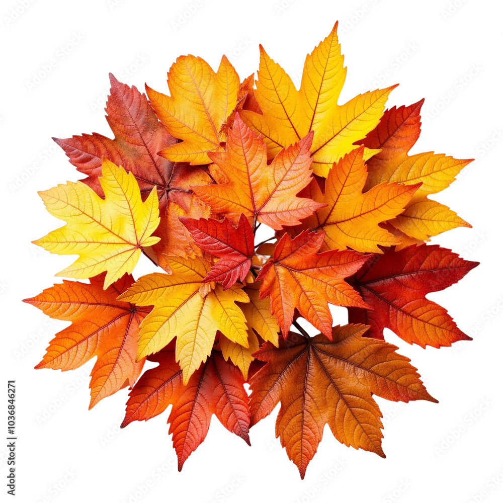 Vibrant Colorful Autumn Leaves in Shades of Red and Yellow. Vibrant Colorful Autumn Leaves in Shades of Red and Yellow.