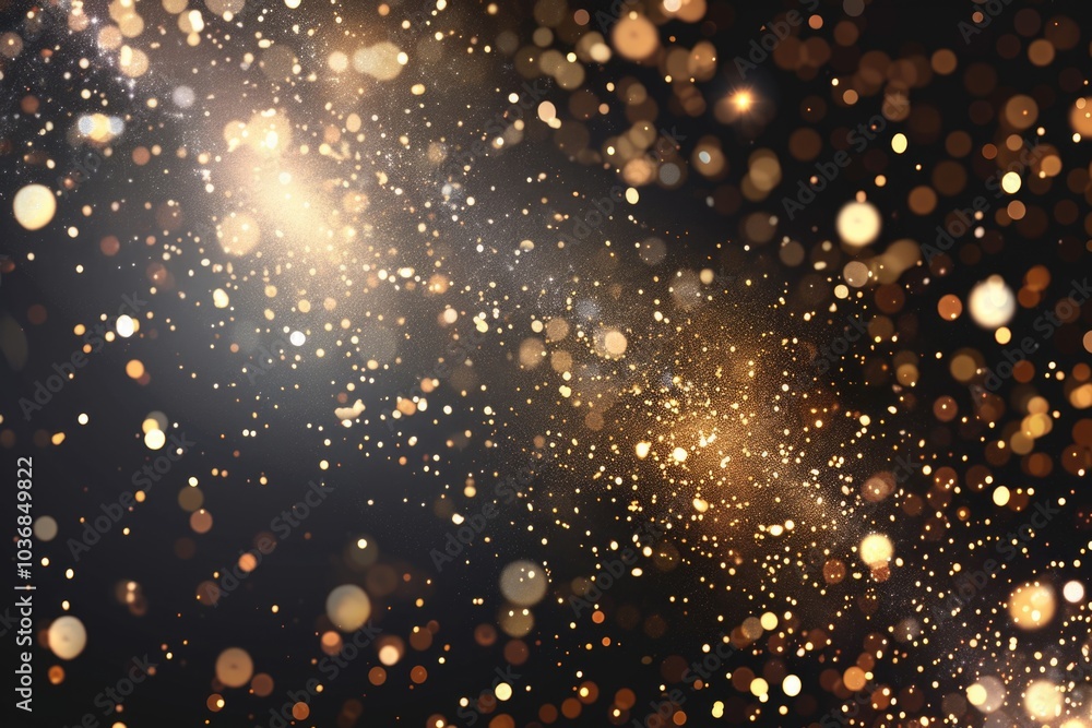 A dark background covered in gold sparkles, suitable for use as a decorative element or adding texture to designs A dark background covered in gold sparkles, suitable for use as a decorative element or adding texture to designs