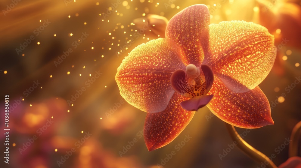 Orchid Blossom in Golden Light Orchid Blossom in Golden Light