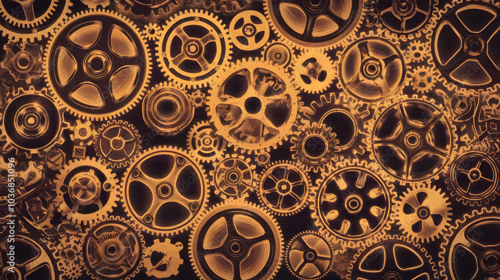 A complex mechanism of glowing gears, each contributing to smooth business operations.
A complex mechanism of glowing gears, each contributing to smooth business operations.