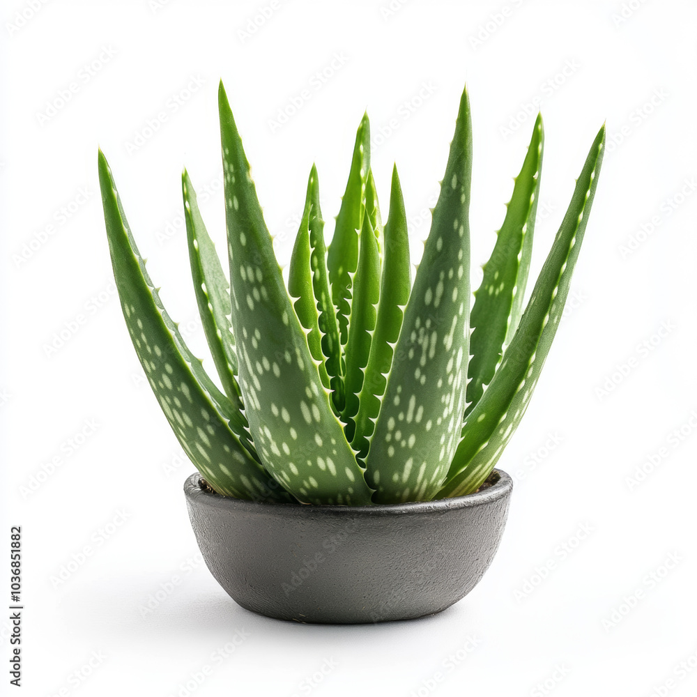 Aloe vera plant on white background Aloe vera plant on white background