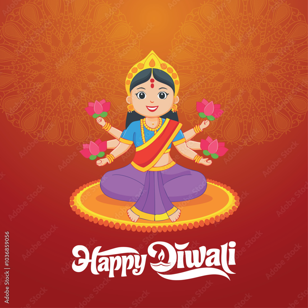 Happy Diwali celebration background. front view of banner design decorated with illuminated oil lamps on patterned red background. vector illustration Happy Diwali celebration background. front view of banner design decorated with illuminated oil lamps on patterned red background. vector illustration