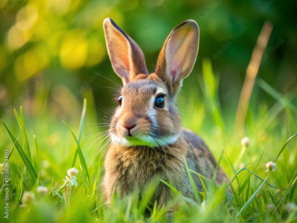 Fototapeta premium a rabbit in the grass