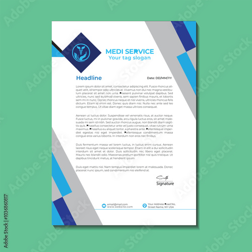  Simple and professional corporate company business letterhead template design with Different color variation bundle
